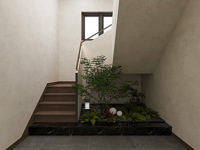 新中式侘寂楼梯间 会所楼梯间 酒店楼梯间 餐厅楼梯间