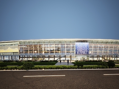 现代新中式文化馆 公建全模
