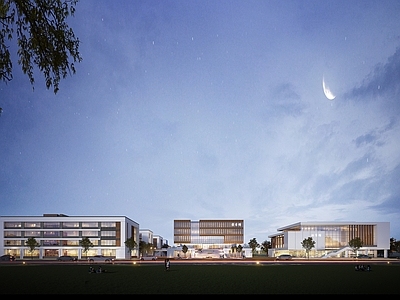现代新中式学校建筑 学校 新中式 现代 教育建筑 图书馆