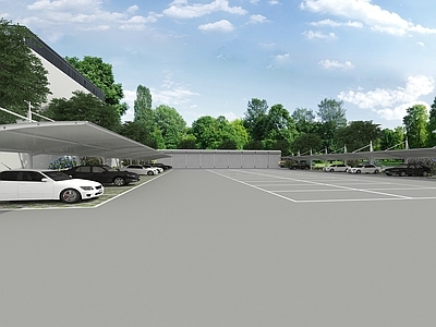 现代室内停车场 停车场