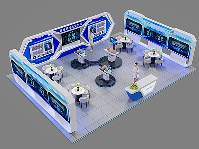 现代科技展厅 现代医疗科技展台