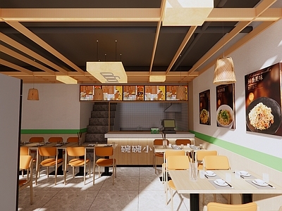 现代简约面馆 面馆 工装 餐饮店 面店 小吃店