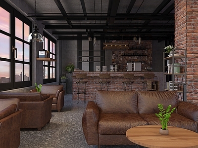 现代咖啡厅 工业风 咖啡厅