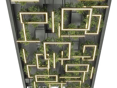 现代吊顶 现代植物天花吊顶 植物吊灯