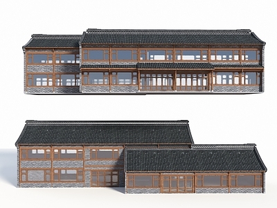中式古建筑 中式建筑 古建筑 古建商业建筑 明国风商业建筑 新中式建筑