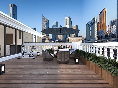 现代轻奢阳台 生活阳台 休闲阳台