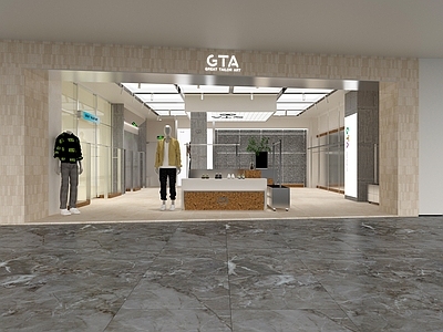 现代工业服装店 男装店