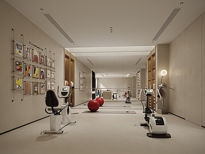 现代奶油健身房 地下室