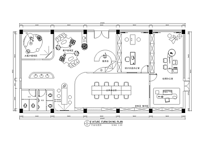现代整体办公空间 办公室 办公空间 施工图