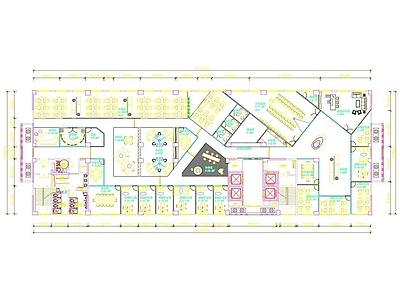 现代办公楼建筑 办公楼平面图 施工图
