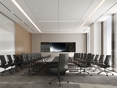 现代会议室 大会议室 办公现代 会议