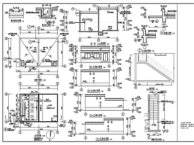 现代其他建筑 消防水泵房 施工图