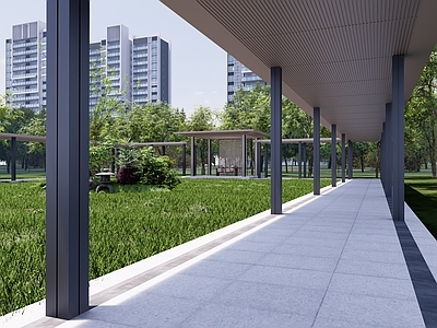 现代廊架 景观廊架