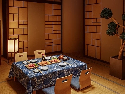 日式东南亚餐厅 日式餐厅 榻榻米 日式餐桌 日式 矮桌
