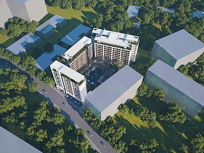 现代小高层住宅楼 国外豪宅 现代住宅 定制化空中别墅