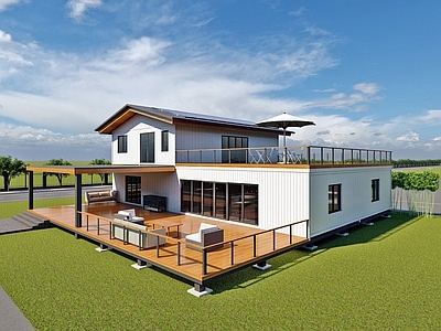 现代风格建筑 集装箱别墅