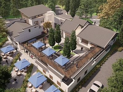 新中式民宿建筑 新中式合院民宿 新中式民宿院子 生态民宿 特色民宿 乡村民宿