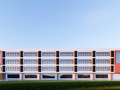 现代简约学校建筑 教学楼 教学楼学校