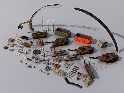 工业设备 废弃物品集合