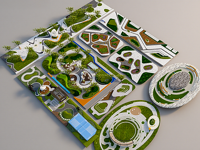 现代口袋公园 现代口袋公园 现代口袋公园景观 线性公园景观