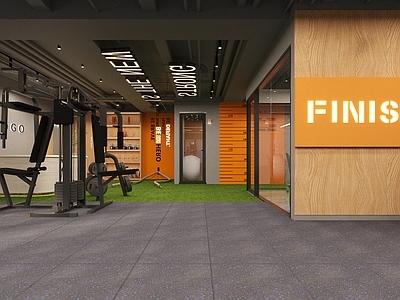 现代工业健身房 健身房 工业风 现代