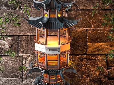现代新中式吊灯 古建筑吊灯