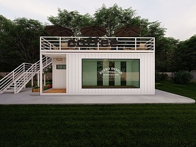 工业简约餐饮建筑 工业风集装箱 商铺集装箱 网红集装箱 集装箱建筑 集装箱商铺