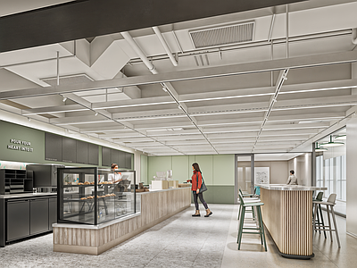 现代咖啡厅 星巴克 咖啡店 面包店 奶茶店 吧台