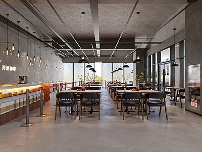 工业自助餐厅 工业风餐厅