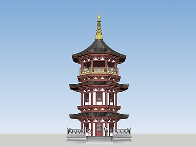 禅意中古古建筑 塔楼 古建 塔 复古 古塔