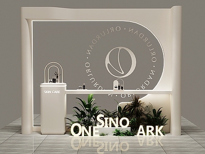 现代艺术装置 橱窗 展台 奶茶风