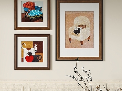复古简欧挂画 书房挂画 茶室挂画 客厅挂画 玄关挂画 办公室挂画