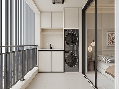 现代阳台 生活阳台 休闲阳台