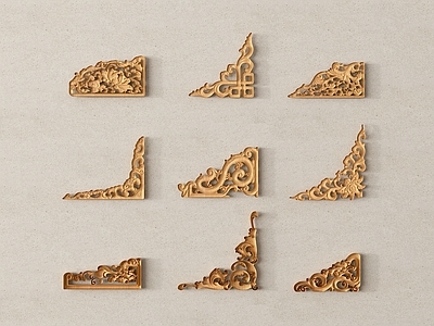 中式雕花 中式雕花 角花 浮雕雕花 仿古雕花