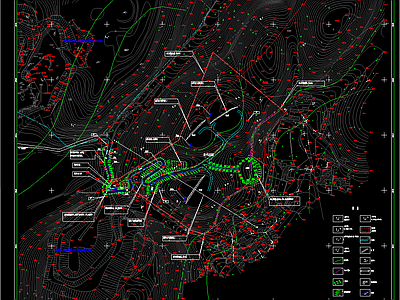 路侧绿化带景观 绿色矿山恢复建设 施工图