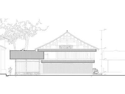 中式复古别墅建筑 古建别墅 自建房别墅 独栋别墅 施工图