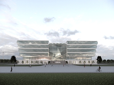 现代图书馆建筑 现代图书馆 书形图书馆 文化建筑 教育建筑