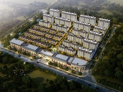 新中式小区建筑 新中式住宅小区 住宅小区设计 高层住宅 多层住宅 别墅