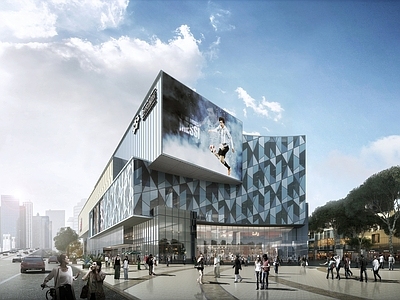 现代商场建筑 商场门头 商业裙楼 商场 商业mall 商业