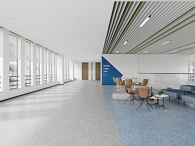 现代其他办公空间 学校走廊 等待区