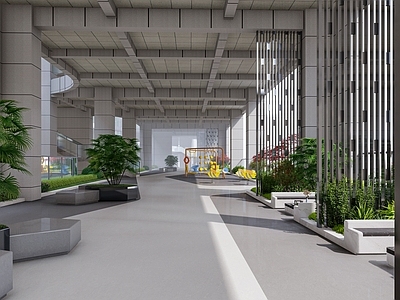 现代屋顶花园 街巷庭院 巷道景观 建筑街巷 过道景观 建筑巷道景观