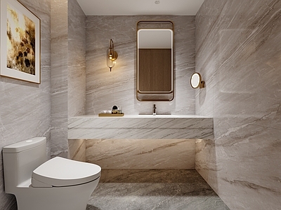 现代新中式酒店卫生间 酒店卫生间