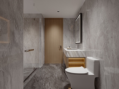 现代新中式酒店卫生间 酒店卫生间