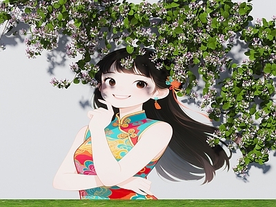 现代景墙 治愈少女围墙 美陈花朵围墙 植物花卉 藤爬植物花朵 国风花朵墙绘