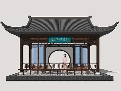 新中式亭子 园林景亭 园林水榭 四角亭 古典水榭 水榭凉亭