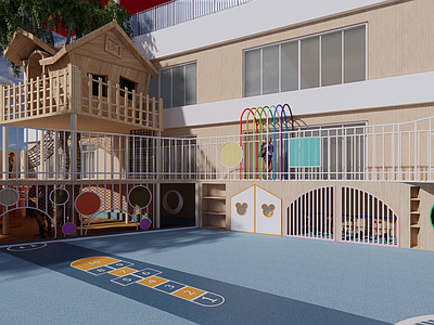 现代其他学校空间 幼儿园户外空间