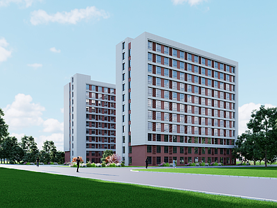 现代学校建筑 宿舍 教学楼 高中 大学 办公楼