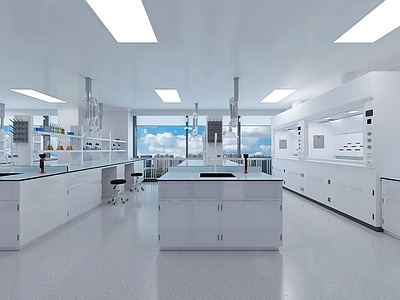 现代实验室 现代食品公司 综合理化室实验室 实验室设计 全钢通风柜 三节式万向罩