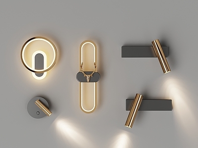 现代简约灯具组合 现代壁灯 床头壁灯 全铜壁灯