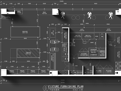 现代面包店 面包店 土司店 平面图